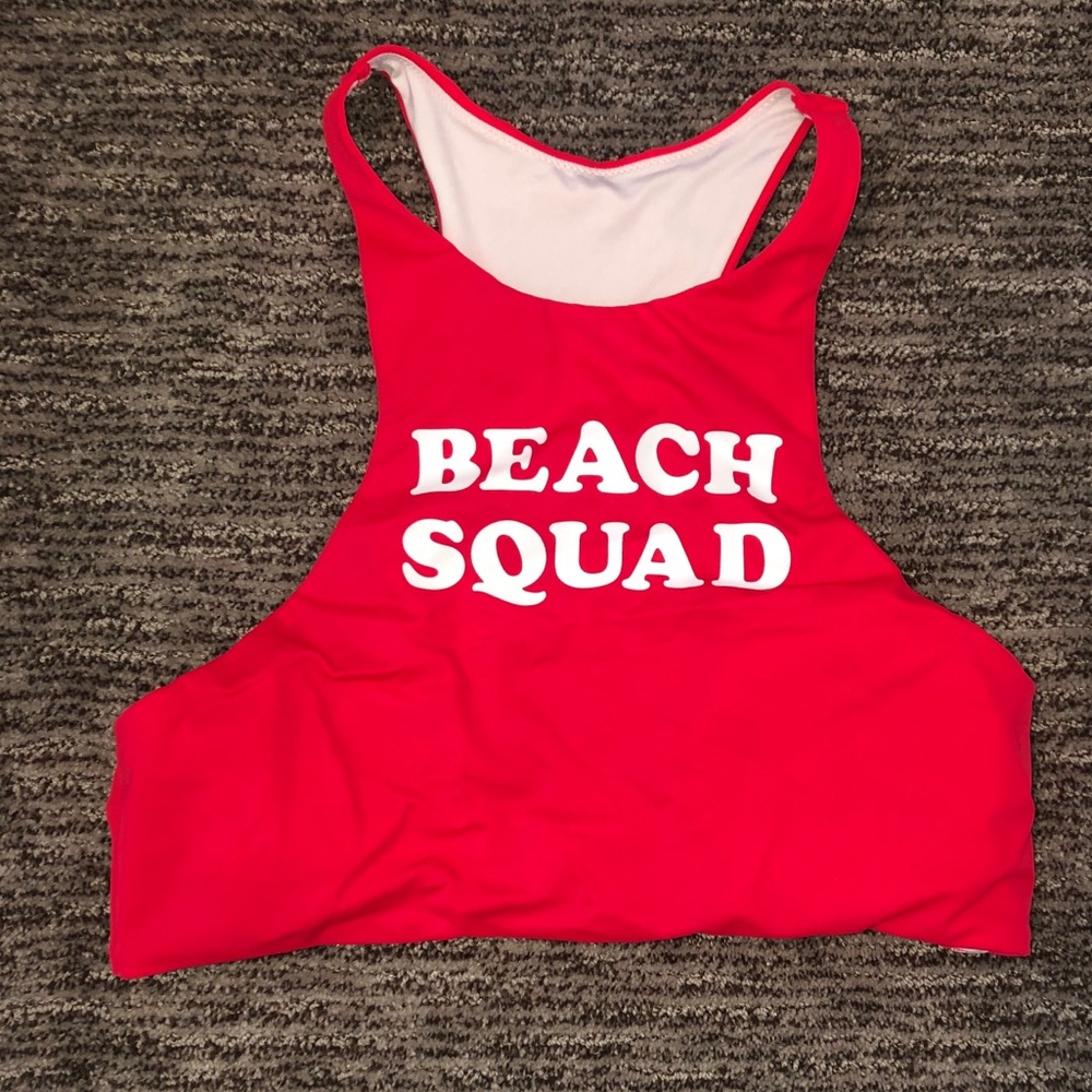 PINK high neck swim top